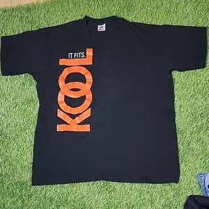 Black Tee with Orange Kool Ciggaretts Design Vintage 90s